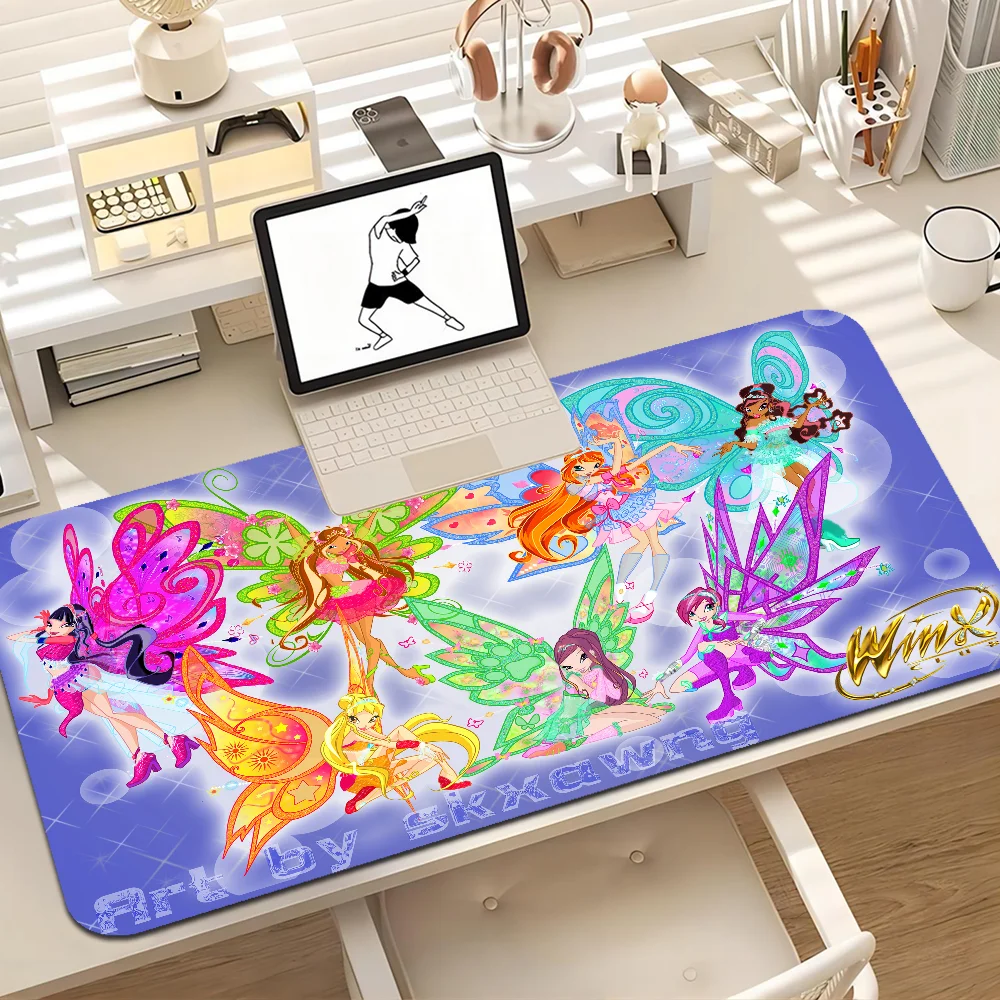 Girl W-Winx-Clubs Cartoon INS Tide Large Gaming Laptop Computer Desk Mat Mouse Pad Mouse Mat Notbook Mousepad Gamer