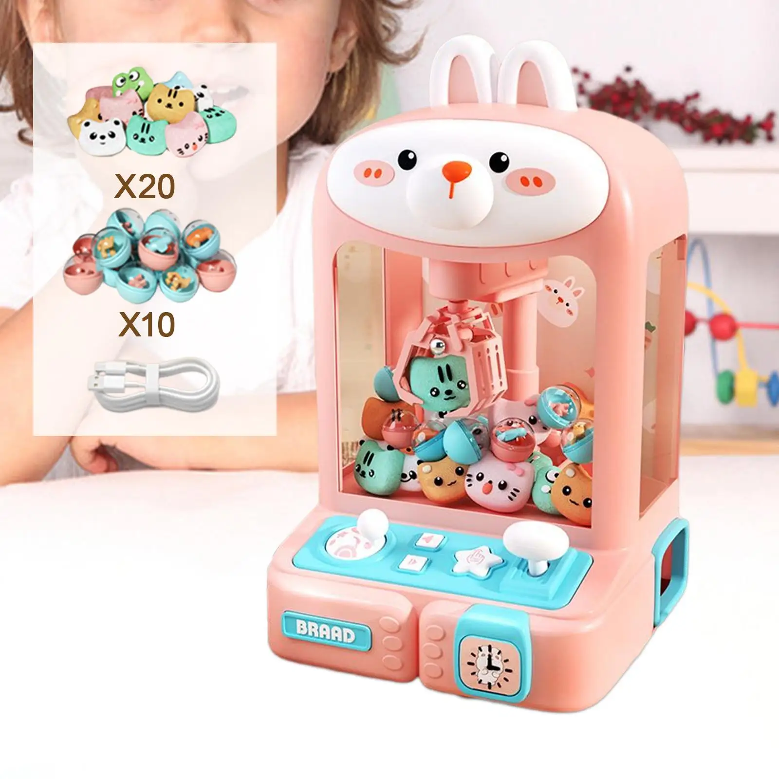 Claw Machine Electronic Arcade Game with Sounds Electronic Small Toys Mini Vending Machines for Children Party Adults Gifts