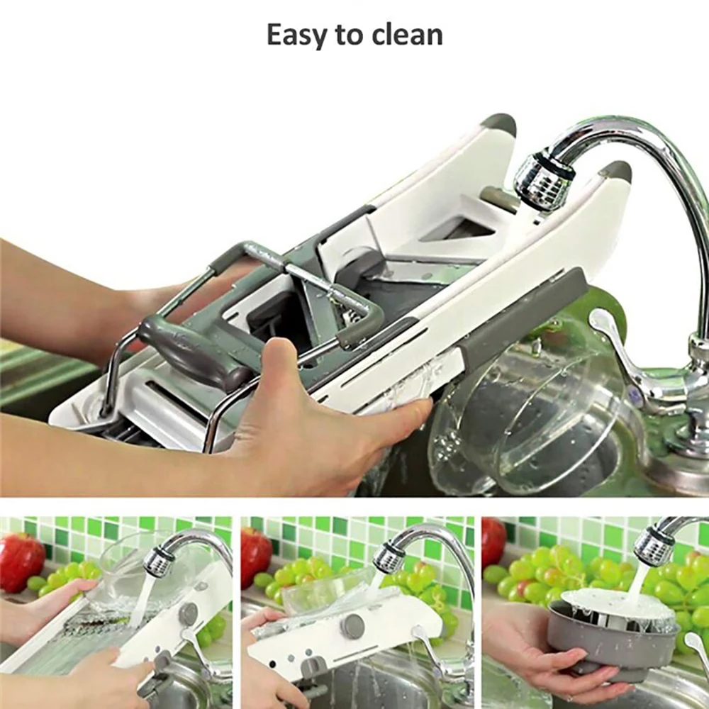 18 Types Adjustable Mandoline Slicer Stainless Steel Vegetable Potato Grater Adjustable Thickness Food Cutter Slicer Dicer Tools