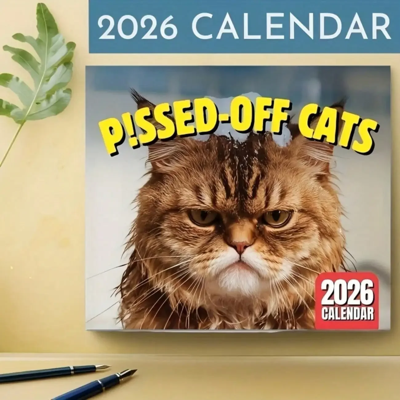 

2026 Angry Cats Calendar - Funny Cat Meme Images, Gift For Cat Lovers, Monthly Wall Design, Includes Hilarious Cat Humor, Ideal For Home Or Office Decor