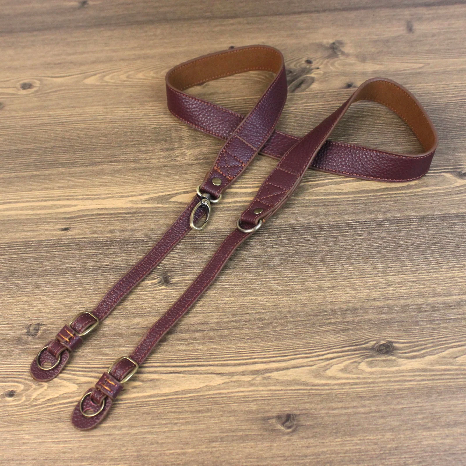 Genuine Real Leather Neck Shoulder Strap for Digital Camera Mirrorless DSLR TLR FUJIFILM FUJI SONY Nikon Olympus Panasonic