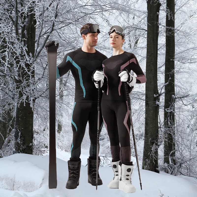 

Men‘s & Women‘s Thermal System Baselayer Set, Moisture-Wicking Anti-Odor with Seamless Design for Ski & Winter Sports