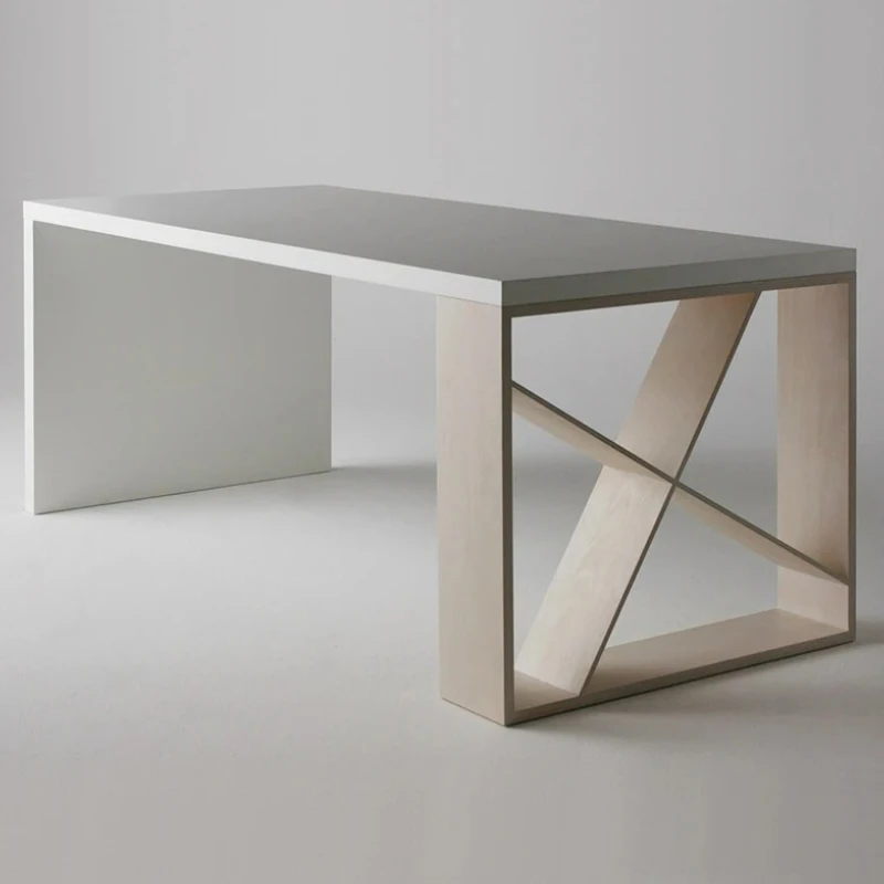 Writing Working Executive Table White Modern Computer Workstation Study Office Desks Room Conference Escritorio Home Office