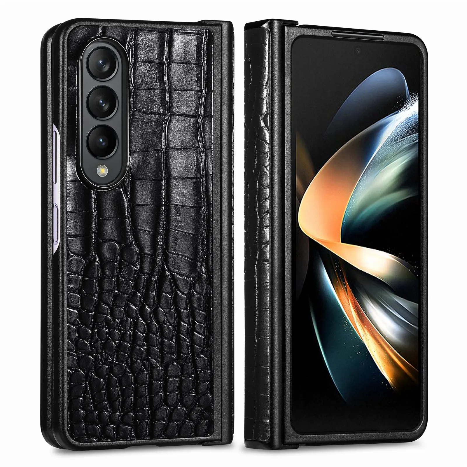 

Anti-shock Crocodile Leather Coque Case for Samsung Galaxy Z Fold5 Fold4 Fold 5 4 Fold3 Fold 3 5G Zfold4 Cover