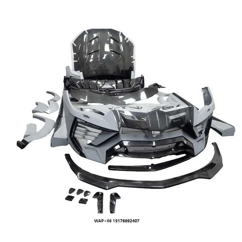 KQX Dry Carbon Fiber Front Bumper Lip Rear Diffuser Side Skirts Fender Trims Engine Hood case for Urus M Style Body Kit
