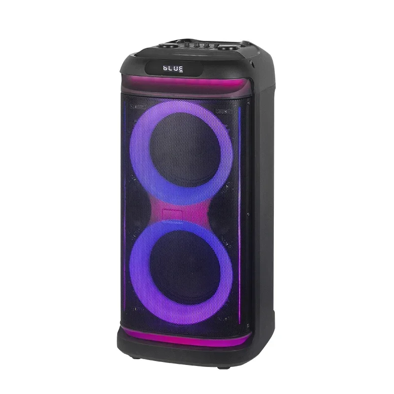 

New Design Double 8 Inch Woofer Speaker 50W RMS Powerful Speaker With 8V/5500mAh Lithium Battery Party Speaker With RGB Lights