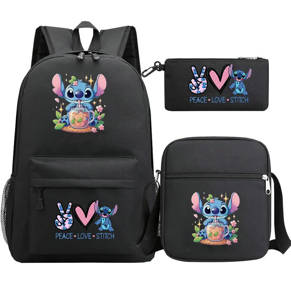 Stitch Backpacks 3pcs/set School Bag for Boys Girls Student Lovely Pencil Bag Shoulder Portable Travel bags