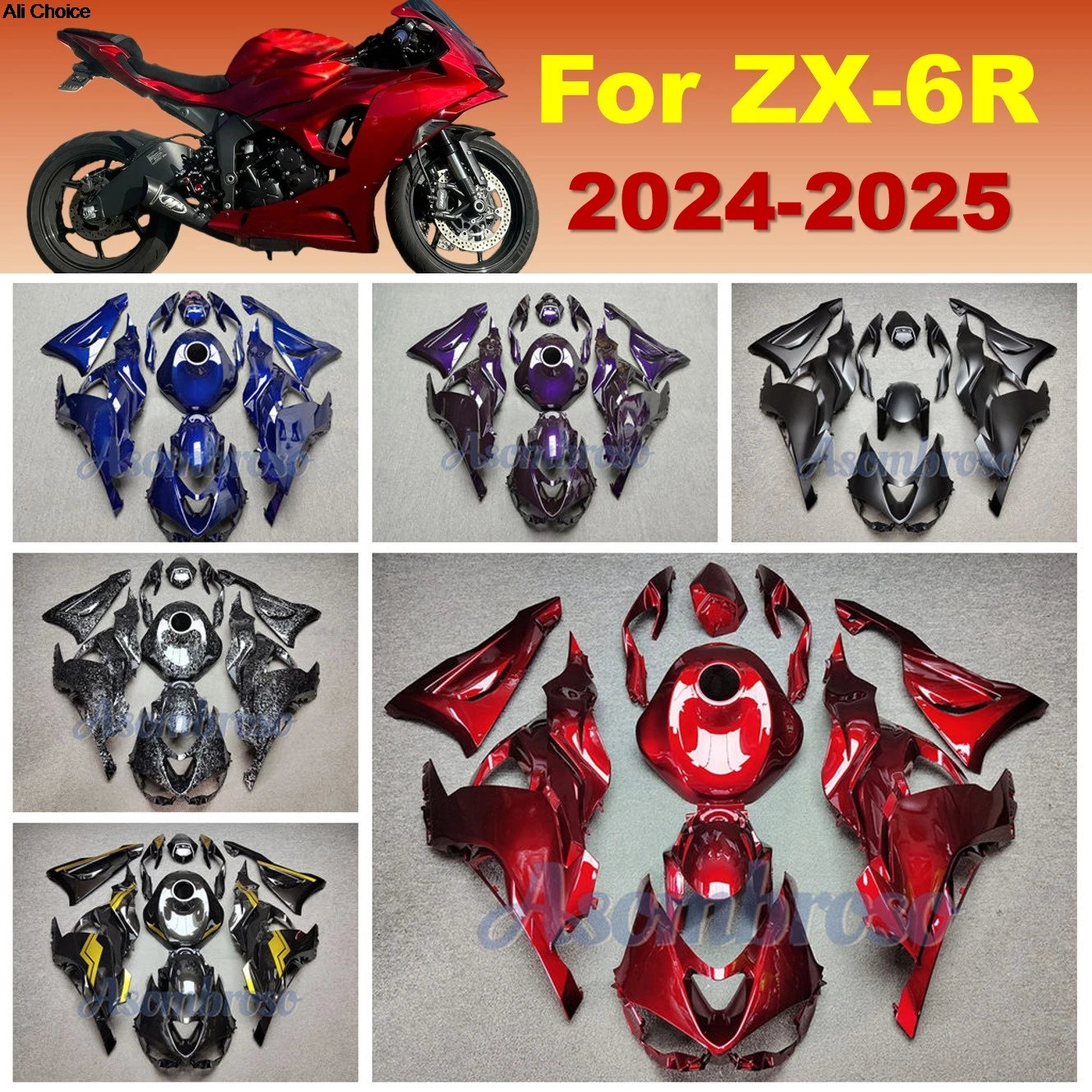 

Carbon Fiber Bodywork Fairing For Kawasaki 636 2024 2025 ZX-6R ZX 6R Ninja ZX6R Motorcycle Complete Body Panels Se