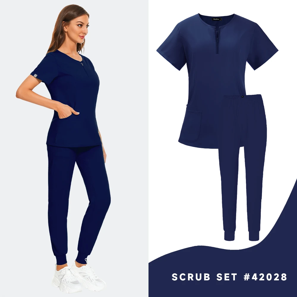 Uniformi termali di alta qualità Set di istituti di toelettatura per animali domestici abiti medici abiti da lavoro Unisex con scollo a v scrub top Pants