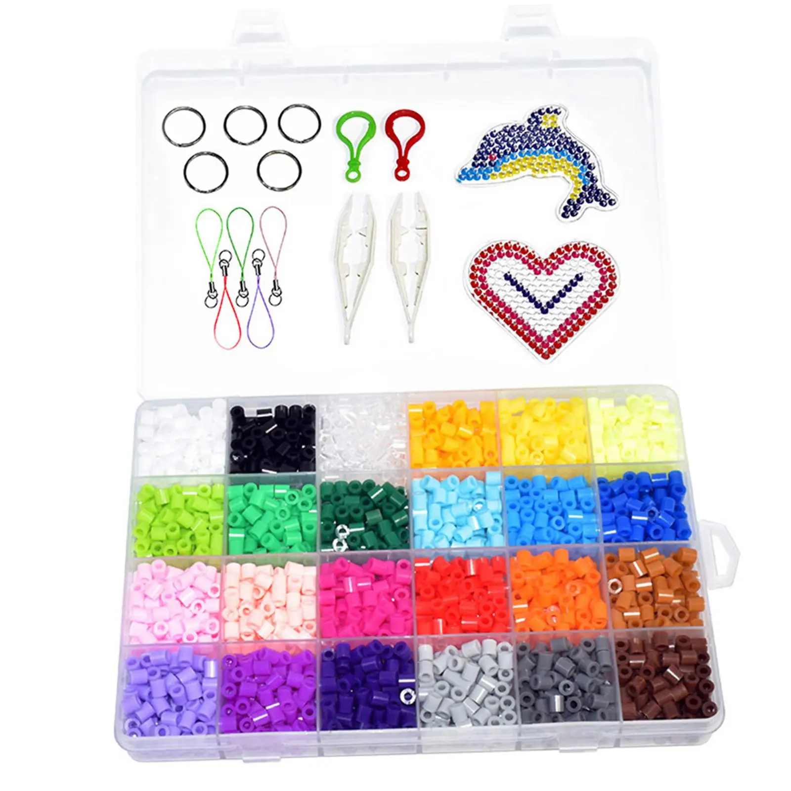 2400x المياه فيوز الخرز عدة الحرف اليدوية 24 ألوان ثلاثية الأبعاد الألغاز لعيد الميلاد هدية عيد ميلاد DIY بها بنفسك الحرفية صنع لعبة تعليمية ذاتية الصنع