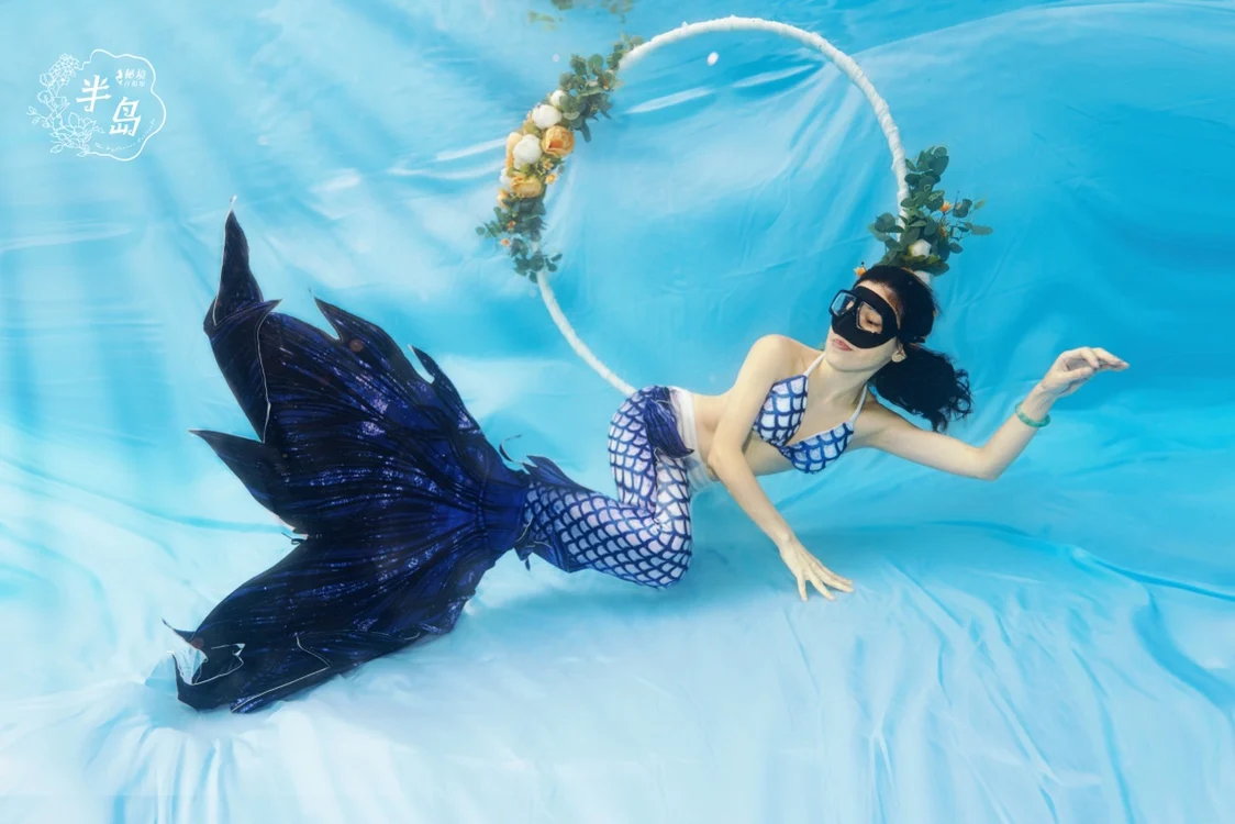 Yuner original sereia high-end cauda de peixe grande cauda maiô oceanarium fotografia mergulho