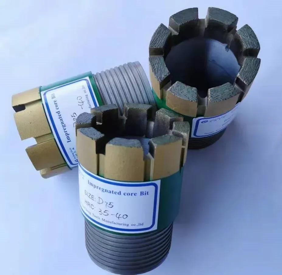 impregnated diamond core drill bit for water well drilling