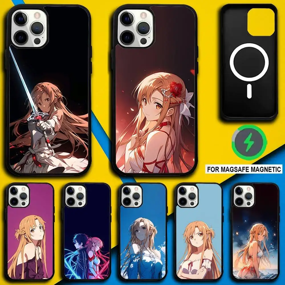 

Y-Yuuki Anime A-Asuna Phone Case For iPhone 16,15,14,13,12,11,Pro,Max,Plus,Mini,SE4,E Magnetic Magsafe Wireless Charging