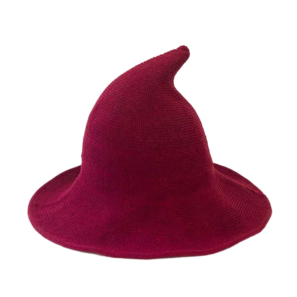 Halloween Witch Hat Knitted Cap for Women