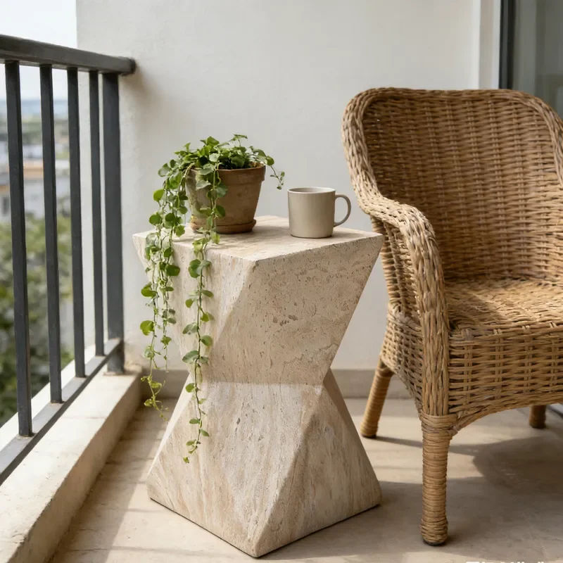 Nordic Modern Geometric Sofa Side Table Simple Art Coffee Table Small B&B Cafe Outdoor End Table Minimalist Design