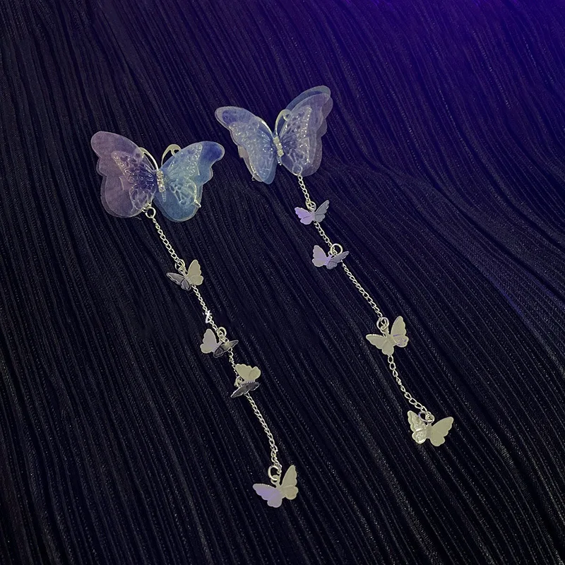 New Hollow Butterfly forcine eleganti fermagli per capelli lunghi con nappe in metallo per le donne Hanfu accessori per gioielli per capelli antichi