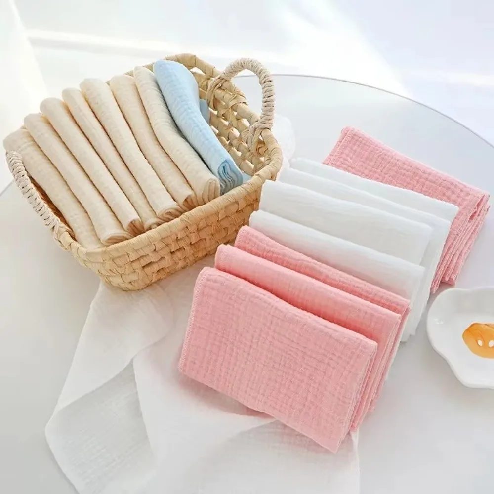 10PCS Soft Cotton Baby Diapers Reusable Absorbent Gauze Cloth Diaper Cover Washable Breathable Nappies Infant Use