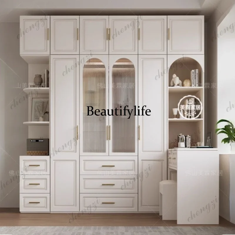 NQ52  white Closet for clothes Home bedroom Organizer comfortable storage Cabinet/ Closet full save shelves shelf wardrobe furni