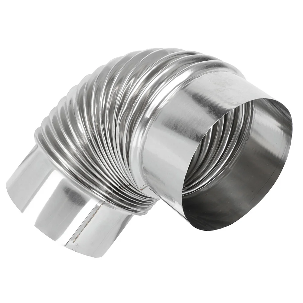 Flexible Stainless Steel Elbow Chimney Flue Practical Exhaust Pipe for Bathroom Dryer Room Greenhouse Stainless Steel Stove