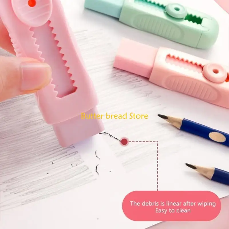 حزمة W89C من 4 ممحاة قلم رصاص قابلة للسحب محو فنون محو سهلة محو محوها