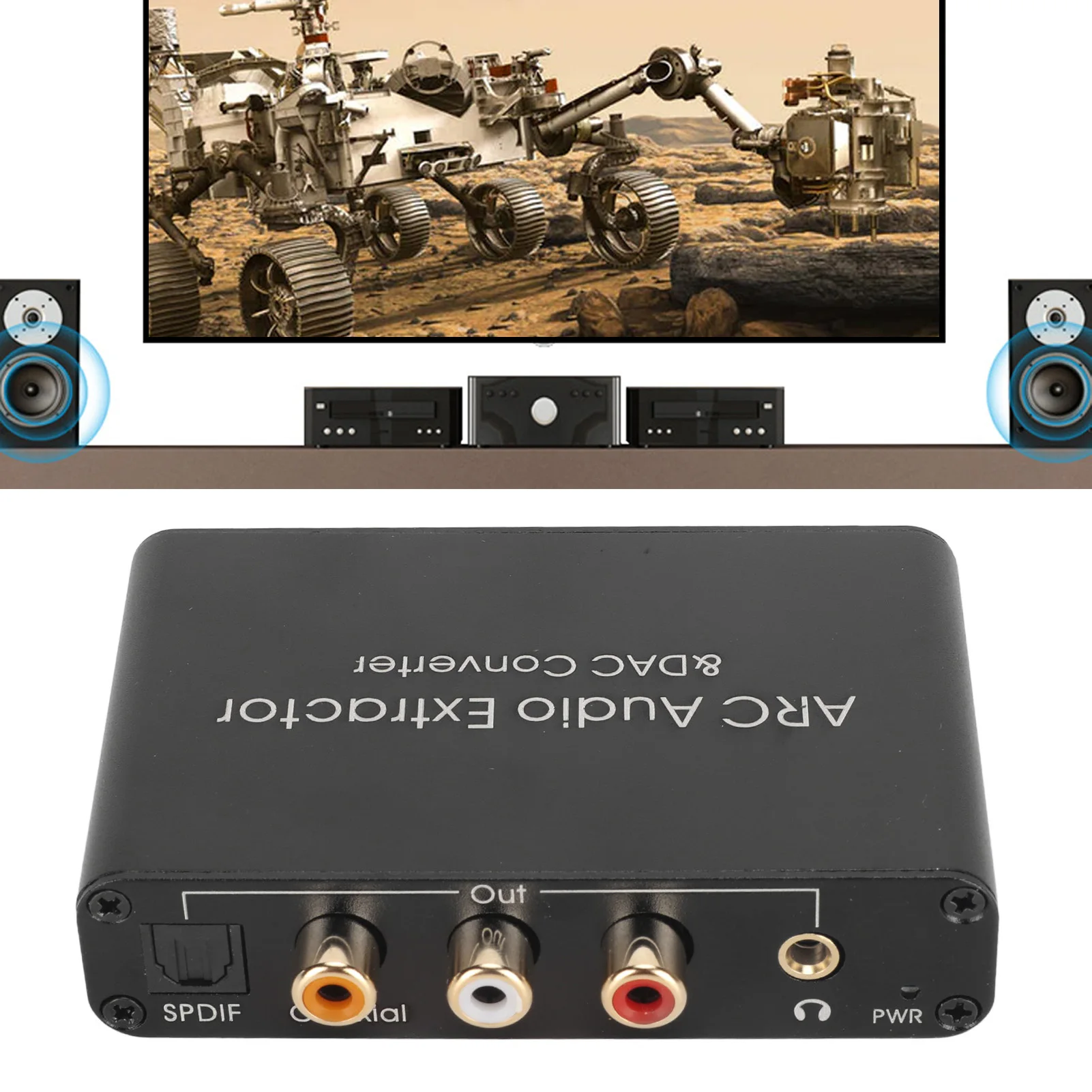 

Цифровой аналоговый звуковой преобразователь USB HD выход ARC звуковой экстрактор многофункциональный оптический SPDIF портативный для домашнего кинотеатра