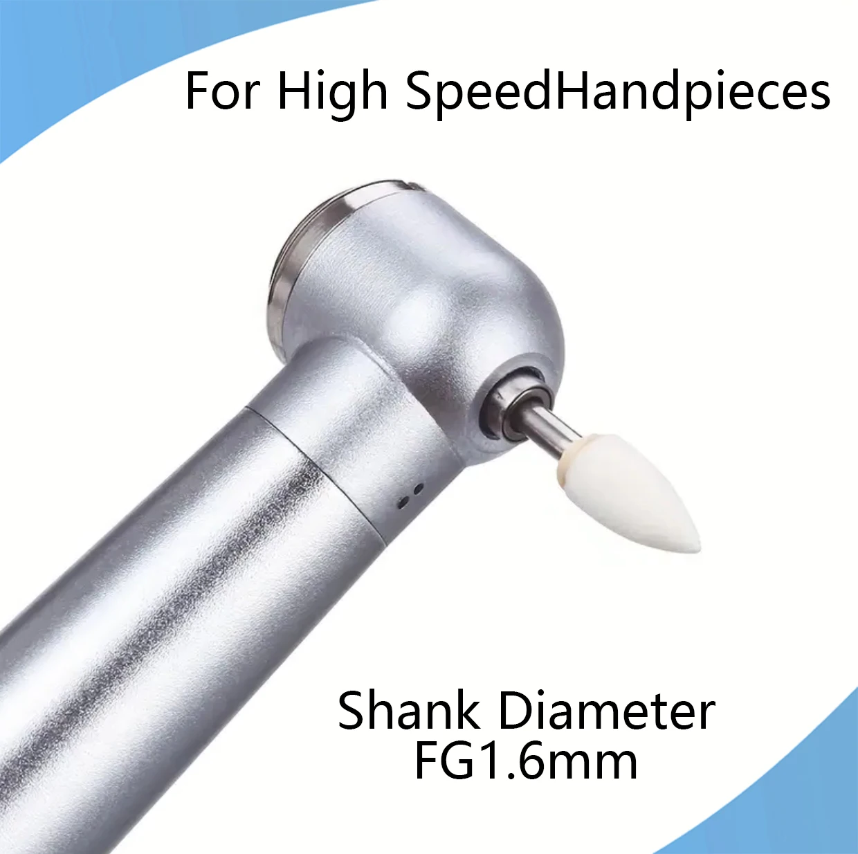 12pcs/Box Dental White Stone Polishing FG 1.6mm Burs Cone/Flame/Round Shape Arkansas Stone FL2 CN1 Finishing Enamel Composite view 2