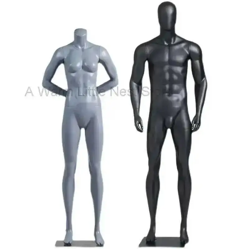 

Dummy Mannequin Muscular Full Body Black Male Model Props for Sport Wear Clothing Display Men's Clothing Store Display Stand