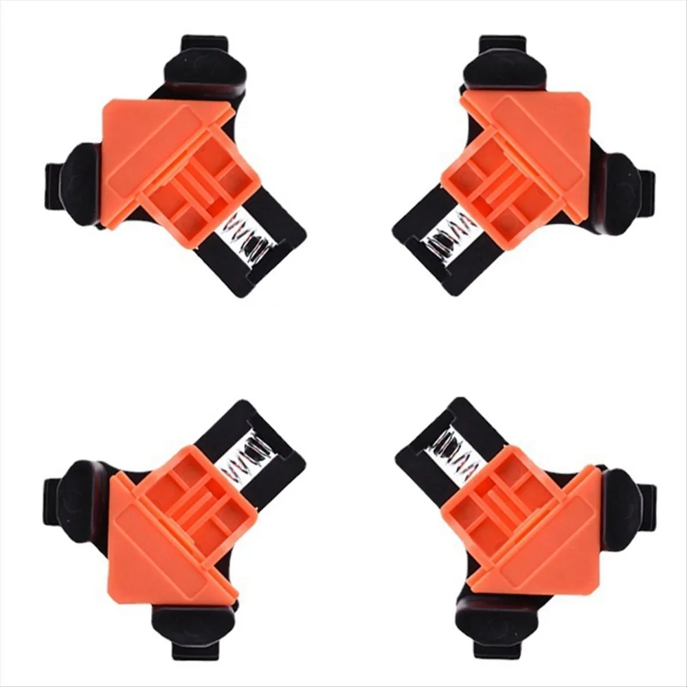 4-piece Set of 90 Degree Woodworking Angle Clamp Adjustable Quick Spring Woodworking Clamp Fixing Clamp Positioning Clamp Set