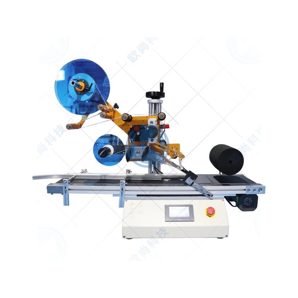 Orshang Desktop Label Applicator Flat Plane Square Bottle Labeling Machine Top Labeler for Case Box Bag