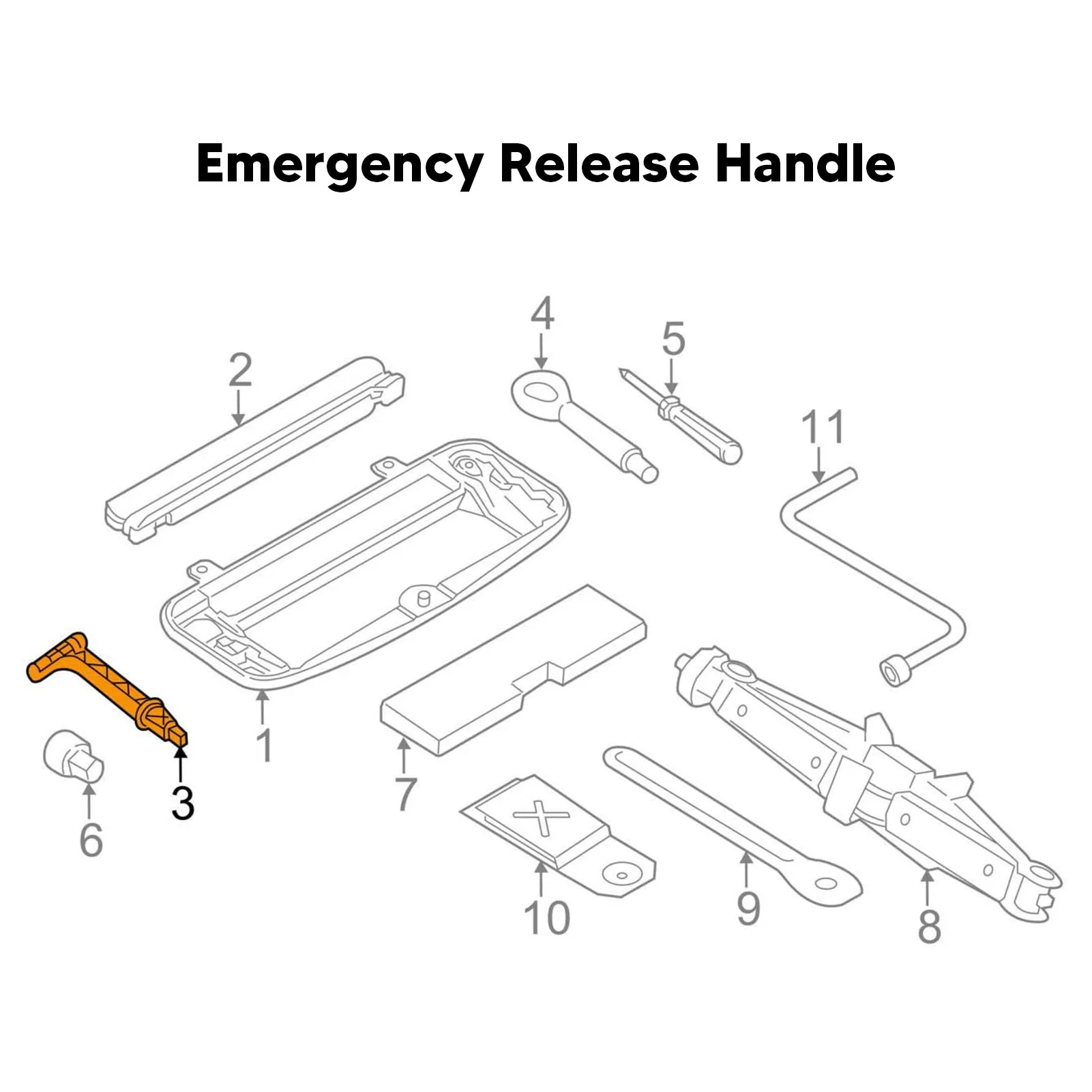 Parking Brake Handle Comfortable 24507590395 Emergency Release Handle Simple Install Aging Resistant Easy Control for Car