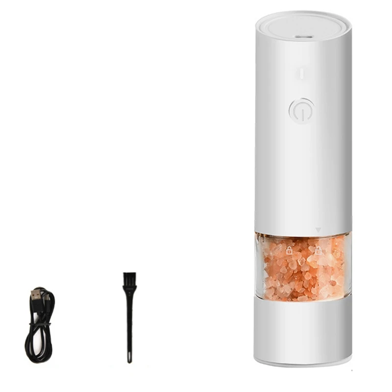 USB Rechargeable Pepper Grinder, Electric Pepper Grinder, Bbq Sea Salt Household Grinder