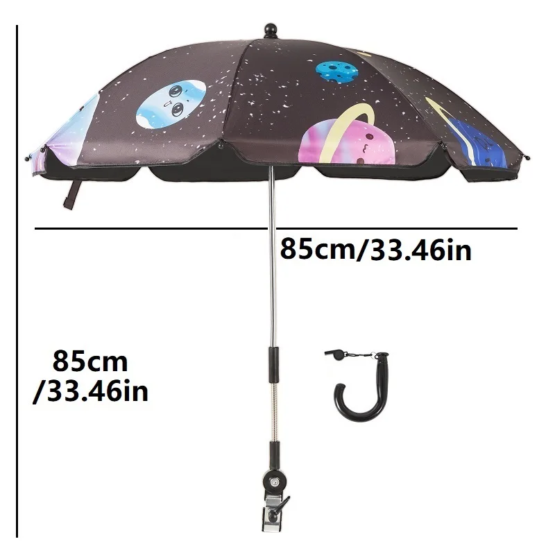 Parasol Universal para cochecito de bebé, sombrilla ajustable para silla de playa, accesorios para cochecito de bebé, 360