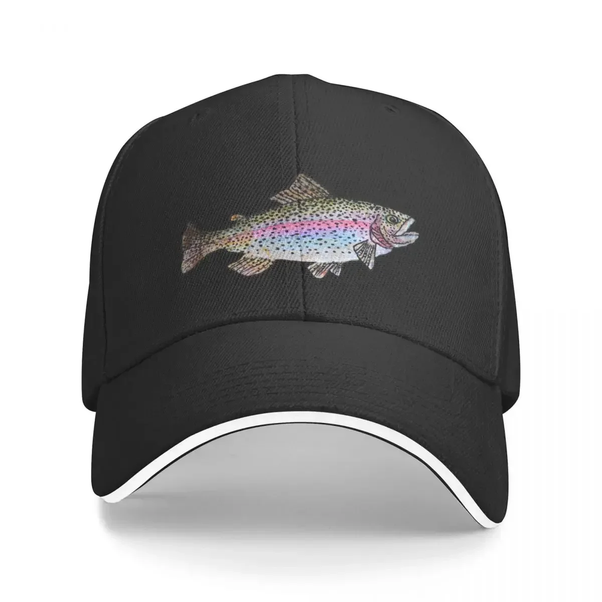 

Rainbow Trout Fish Drawing Baseball Cap Male hat Military Cap Man Luxury Cap Brand Man Women's 2025 Men's