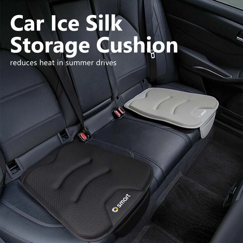

For Smart Car Ice Silk Seat Cushion Storage Bag Protective Cover Fortwo 451 450 453 Forfour Cabrio Crossblade ROADSTER
