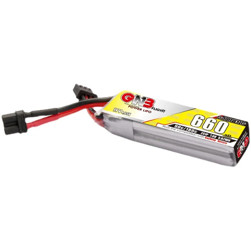 GNB 660mAh 2S 7,6 V 90C 4,35 V LiHV para Mini accesorios de batería de litio de avión RC de 1,6 pulgadas