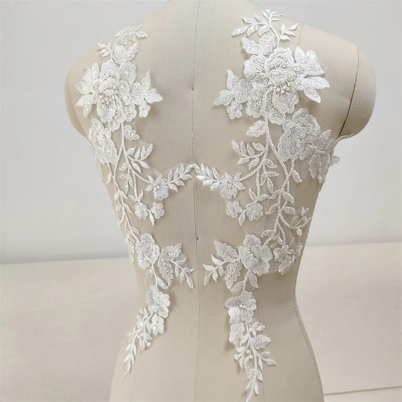 

2 Pieces/4 Pieces, Exquisite Embroidery, White Lace Decal Patches, DIY Hand Sewn Clothing, Wedding Veil, Decorative Accessories