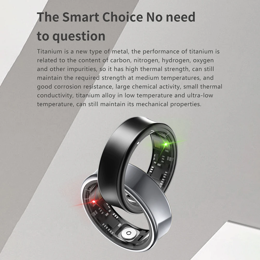 Sr05 Smart Ring Militär qualität Titan Smart Ringe wasserdichte Gesundheit Herzfrequenz Blut Sauerstoff Tracker Multi-Sport-Modi Ringe