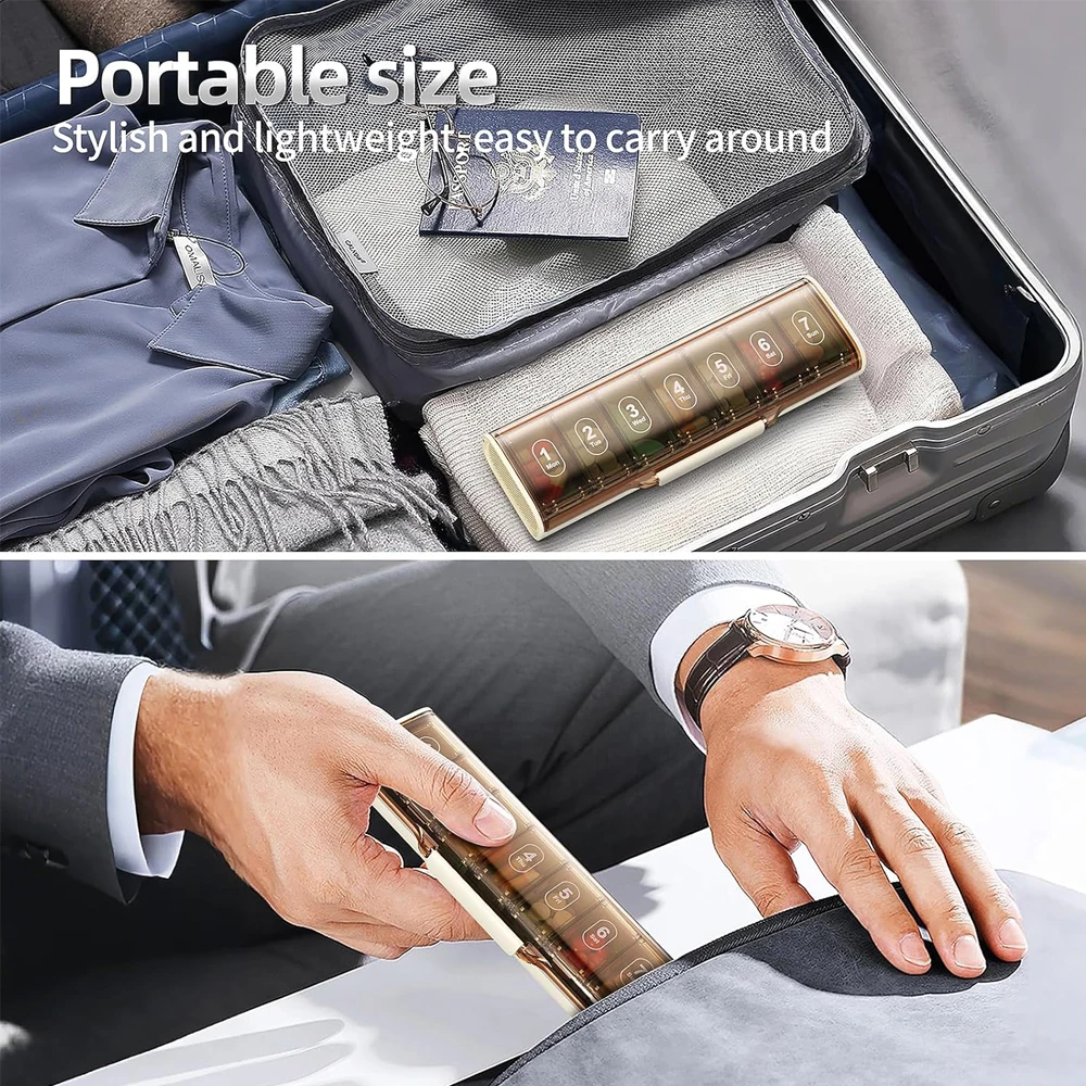 منظم حبوب أسبوعي، مقصورات كبيرة، علبة حبوب كبيرة للمكملات، حامل حبوب جامبو لمنظم الأدوية الضخمة للفيتامينات #6