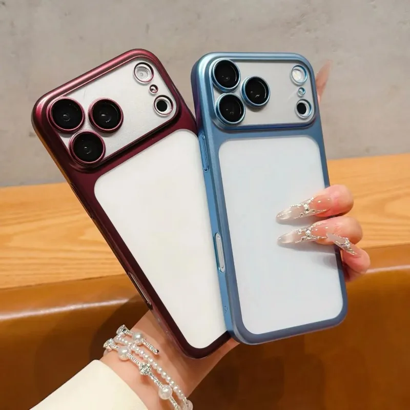 Luxuriöse Nano-Matt-Transluzente Hülle für iPhone 18 17 16 Plus 15 14 13 Pro Max mit Linsenschutz und Matter Rückseite, Hartschale – Detail 12