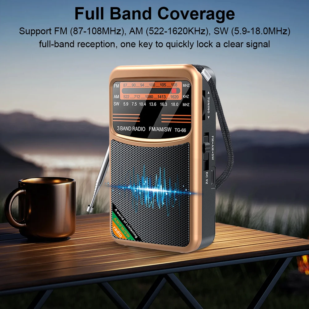 FM AM SW радио с разъемом для наушников, портативное радио, перезаряжаемое радио, подарки для пожилых людей и пожилых людей