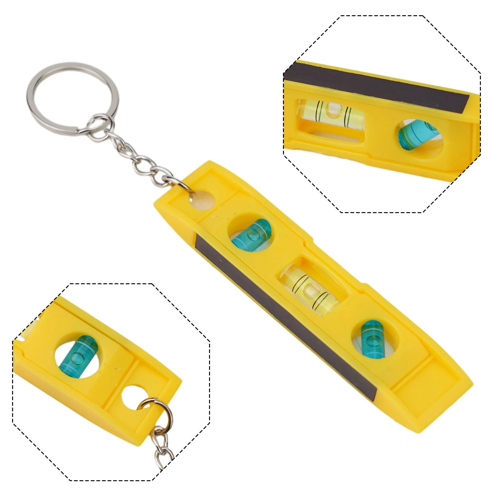 1pc Magnetic Torpedo Level Bubble Level With Keychain Vertical Horizontal Gradienter Measuring Tools Furniture Appliance