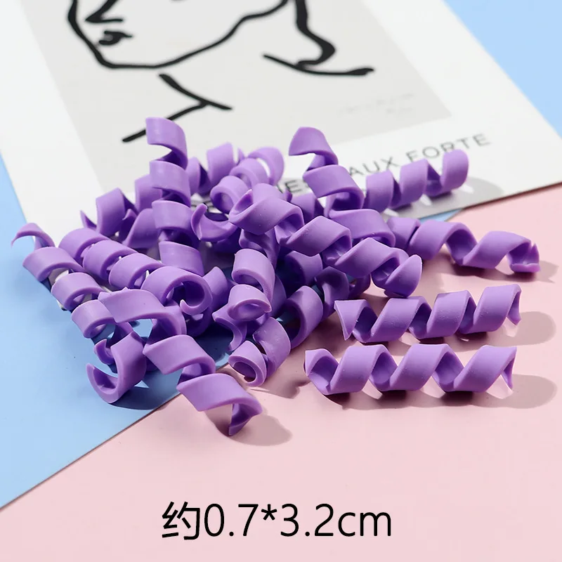 10 stücke Kawaii Spirale Marshmallow Süßigkeiten Polymer Clay Cabochon Flatback Für DIY Telefon Dekoration – Detail 21