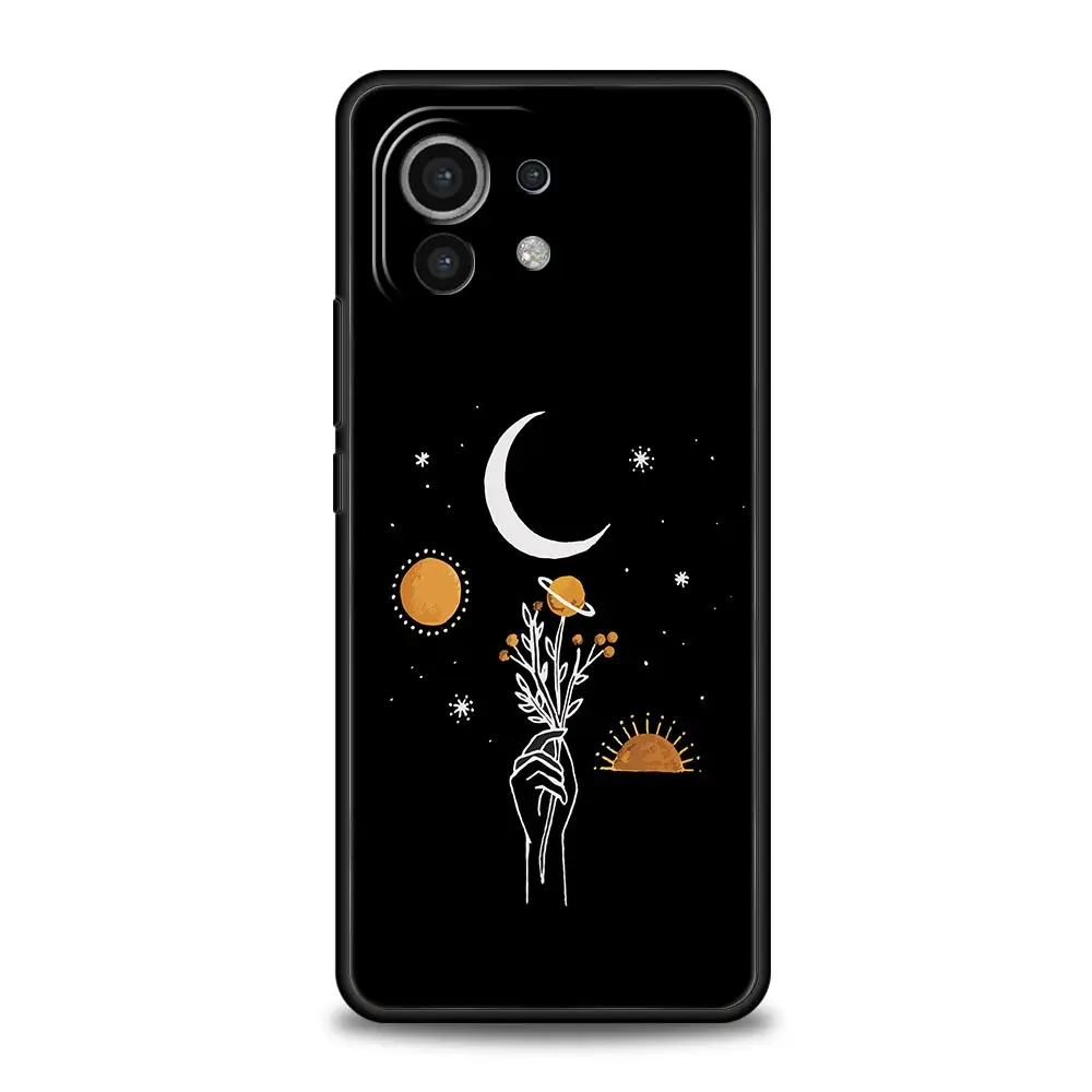 Simplicity line Art sun moon Phone Case For Xiaomi 14 13 12 11 Lite 13T 12T 11T Pro 9T Mi Poco X6 X5 M3 X3 Pro F5 F4 F3 5G Cover