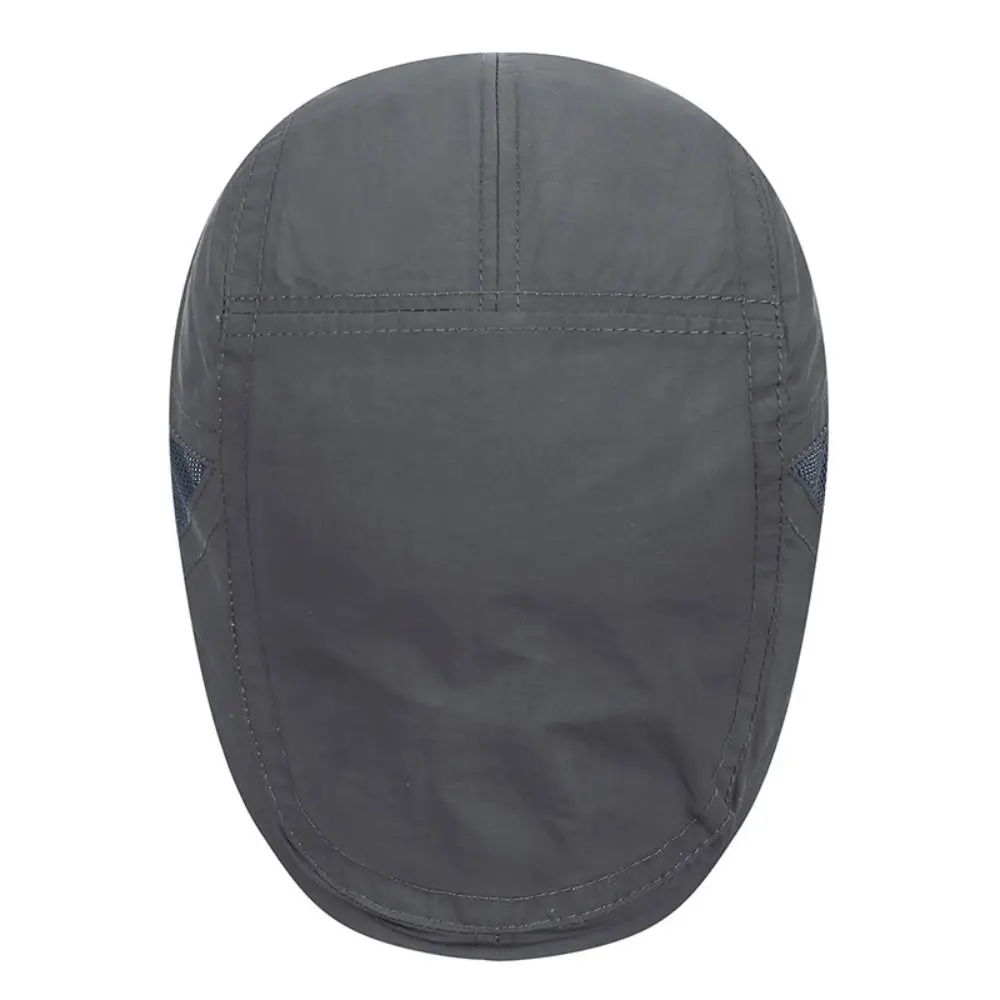 Casual Breathable Beret Men's Hat Speed Drying Adjustable Forward Cap Mesh Forward Hat Spring Summer