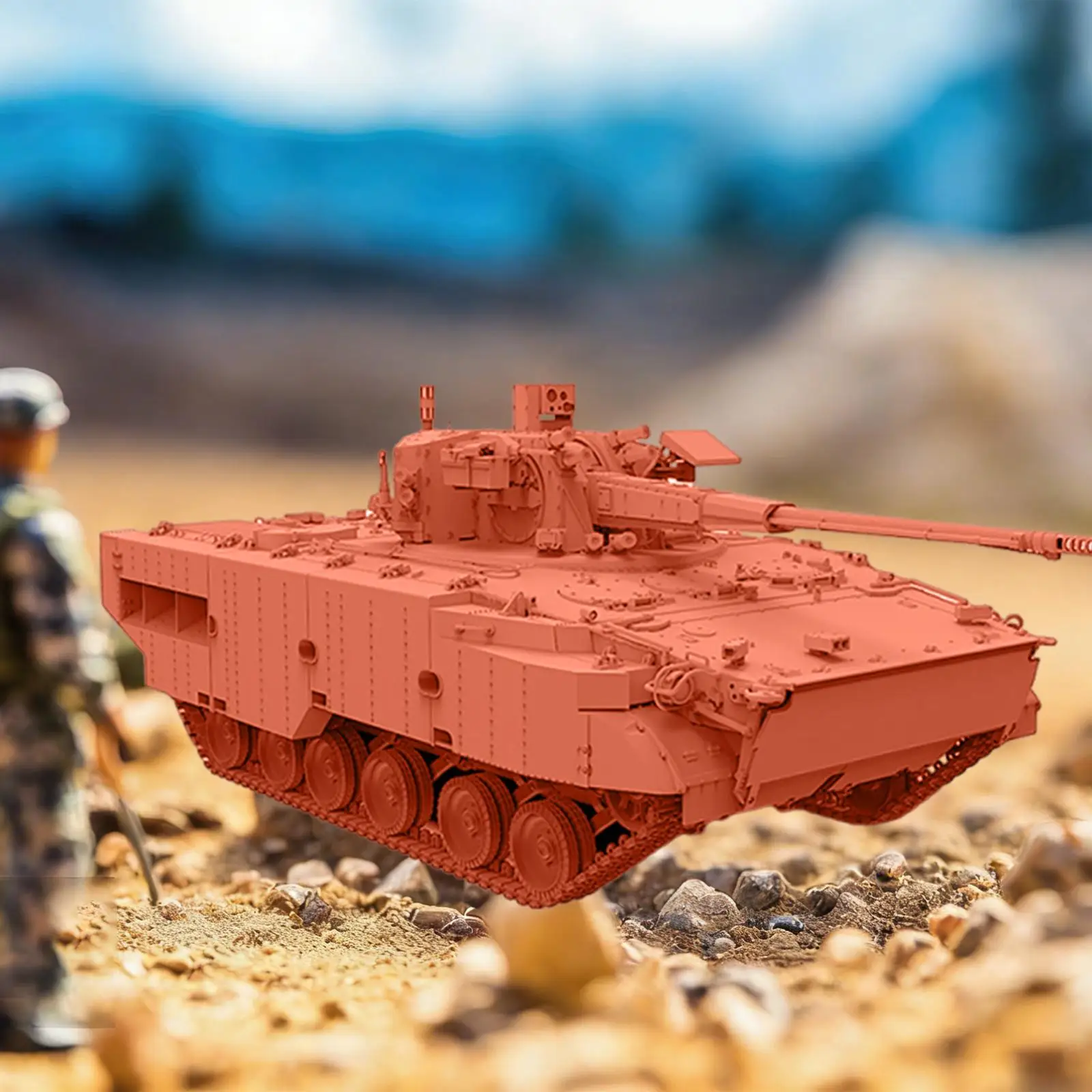 

1:72 3D Tank Model Miniature DIY Assemble Craft Armored Vehicles,Tracked Crawler Chariot for Boys Children Gift Collection