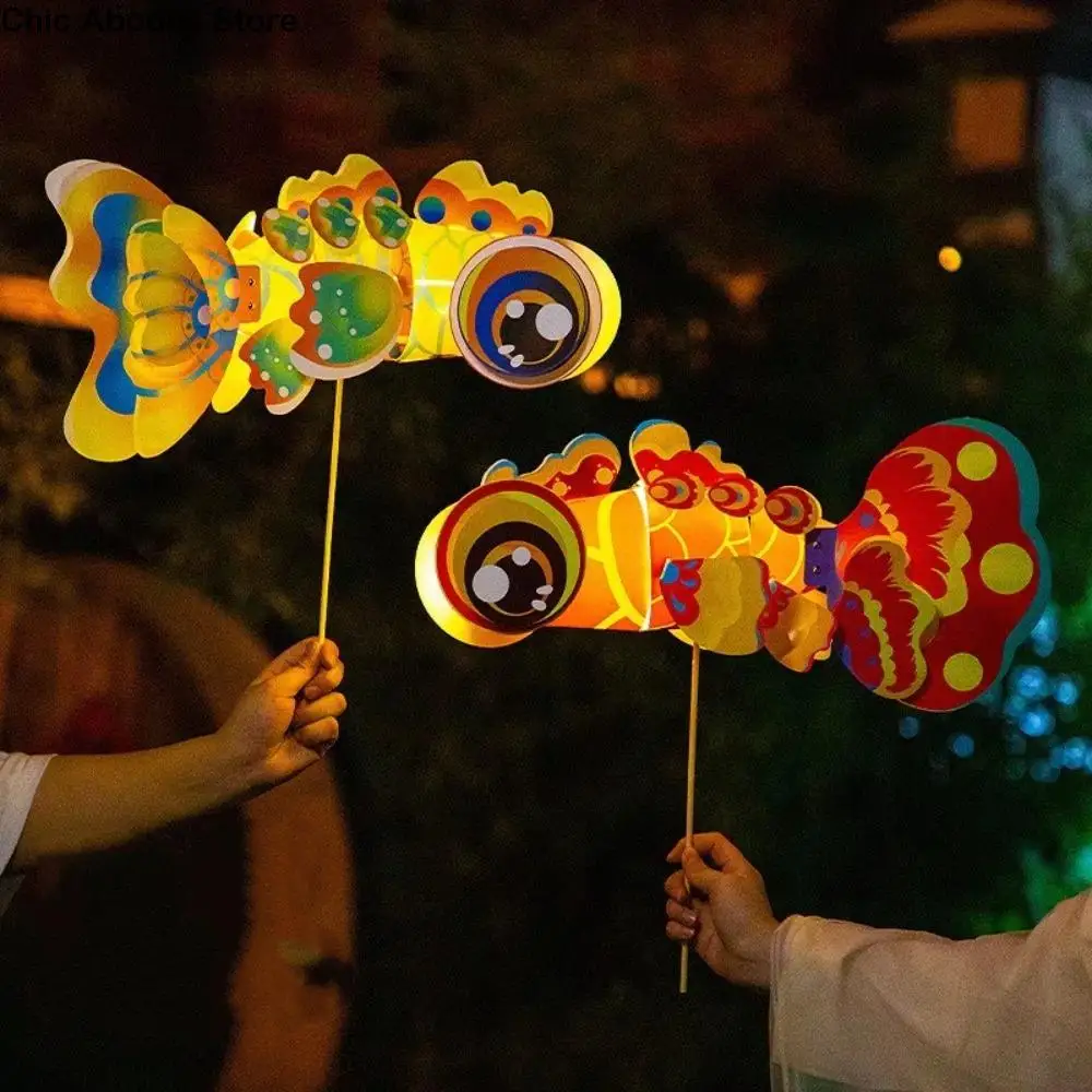 

Handmade Dragon Dance Lantern Colorful Traditional Koi Lantern Paper Decorative Children's Handheld Lantern Cultural Events