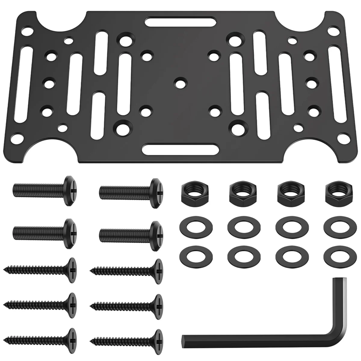 AA98 Mailbox Mounting Bracket,Universal Mounting Adapter Plate Fit Wood or Hollow Posts for Most Post Mount Mailboxes