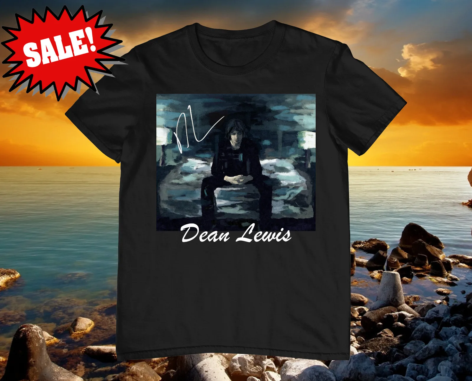 Новый Дин Льюис, одинаковый вид разных футболок из хлопка, черный цвет, унисекс HH948