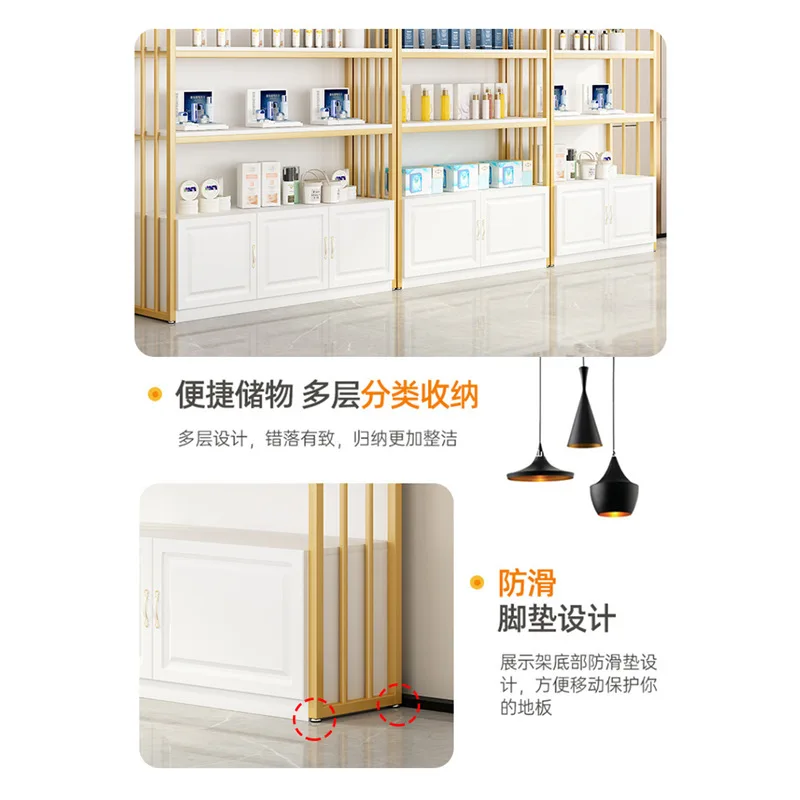 Custom. Display Cabinet Cosmetics Shelf Display Rack Multi-Layer Nail Art Container Beauty Salon Product Shelf Showc