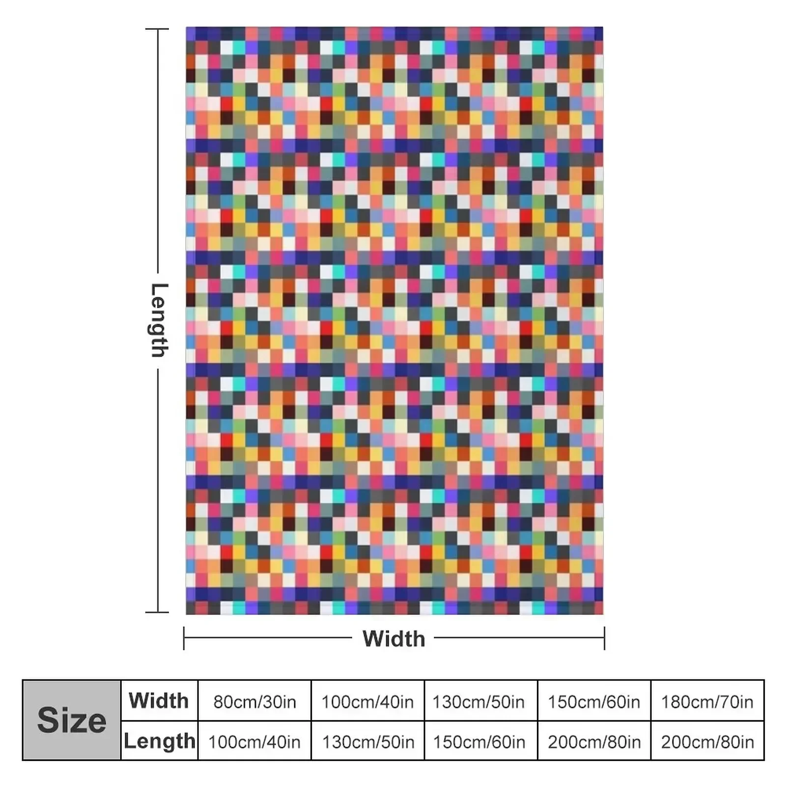 Pixel TV pattern, pixle art Throw Blanket Custom Nap for babies Single Blankets